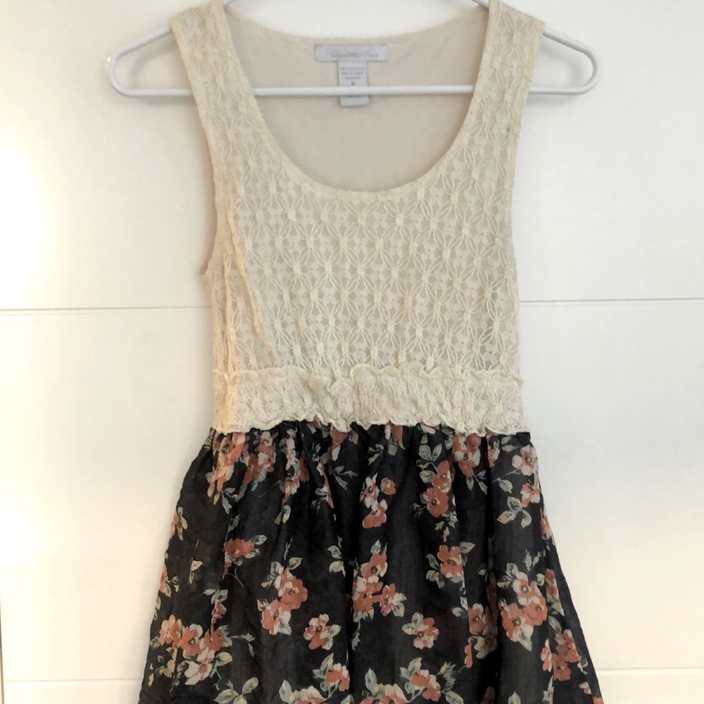 Dress with floral bottom